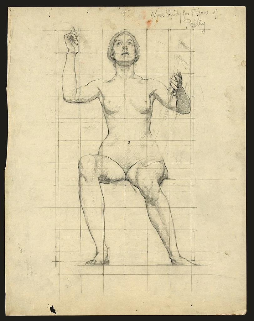 Studio di nudo per la figura della poesia - Thomas Jefferson Building